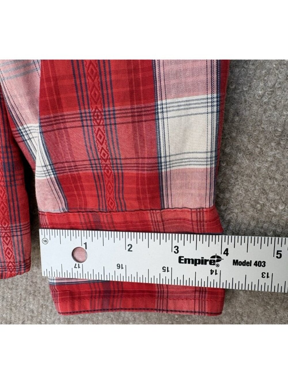 Vtg Wrangler Retro Men's Large Shirt Plaid Western Snap Pearl Cowboy Red White - Picture 15 of 16